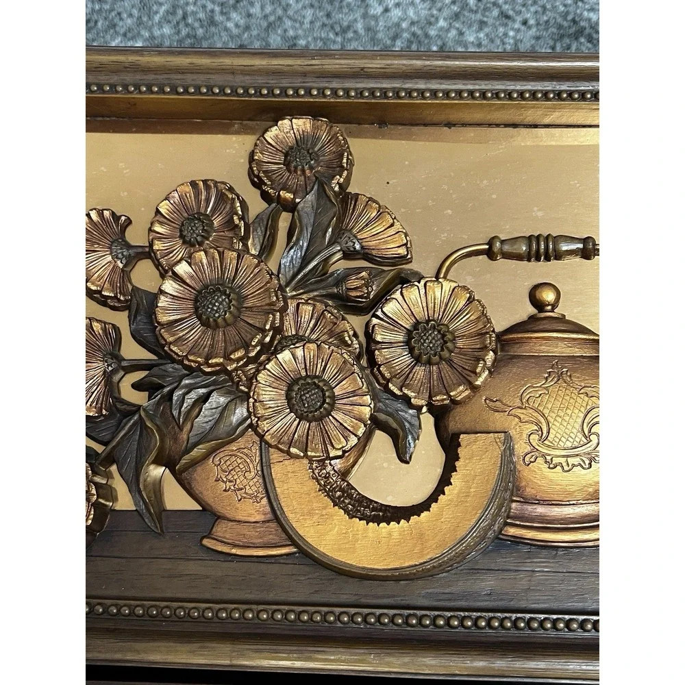 Vtg Coppercraft Guild 3D Copper Art Wall Hanging Kitchen Farm Cottage MCM Pair